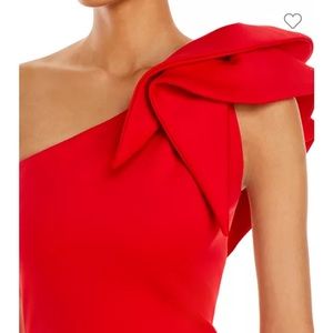 Betsy & Adam Red One Shoulder Scuba Dress Size 14 ONLY worn twice